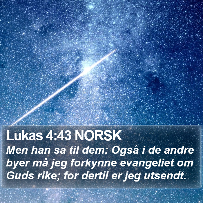 Lukas 4:43 NORSK Bible Study