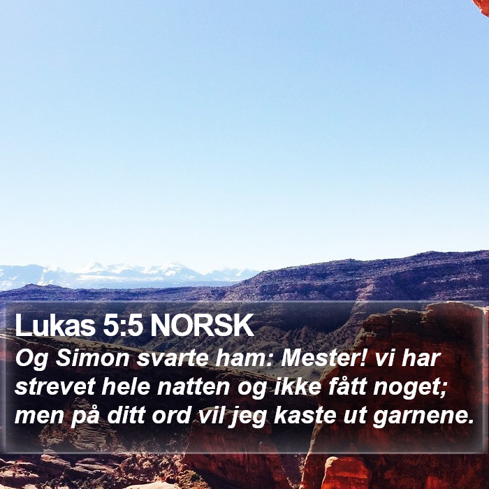 Lukas 5:5 NORSK Bible Study