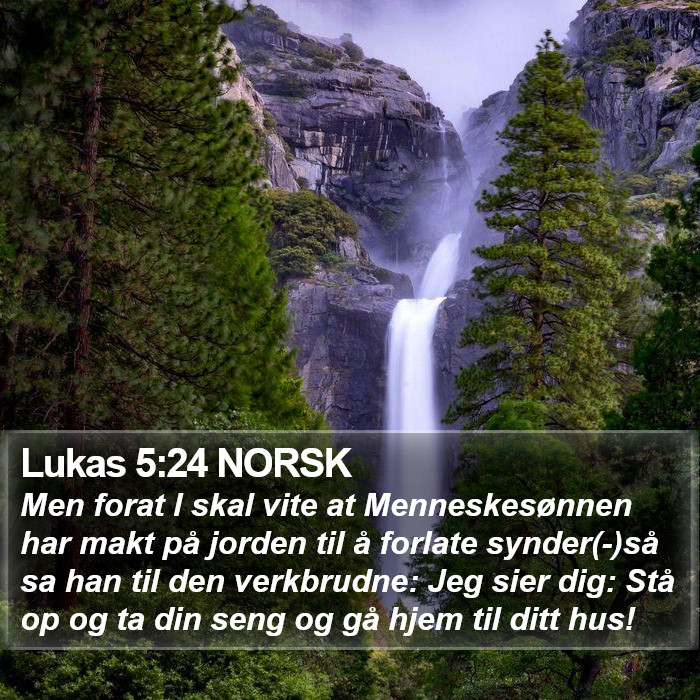 Lukas 5:24 NORSK Bible Study