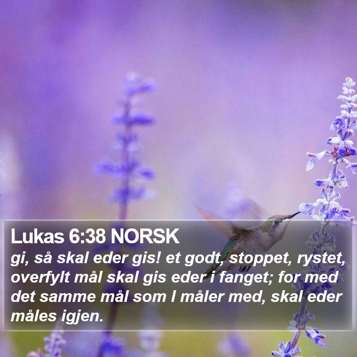 Lukas 6:38 NORSK Bible Study