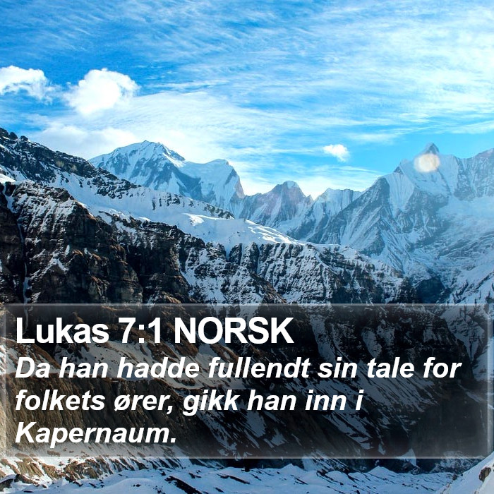 Lukas 7:1 NORSK Bible Study