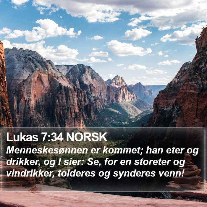 Lukas 7:34 NORSK Bible Study