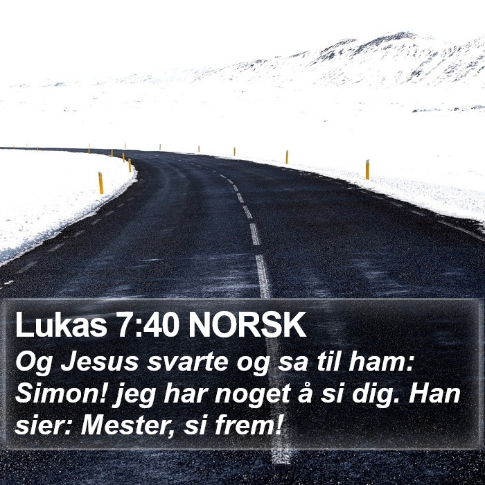 Lukas 7:40 NORSK Bible Study