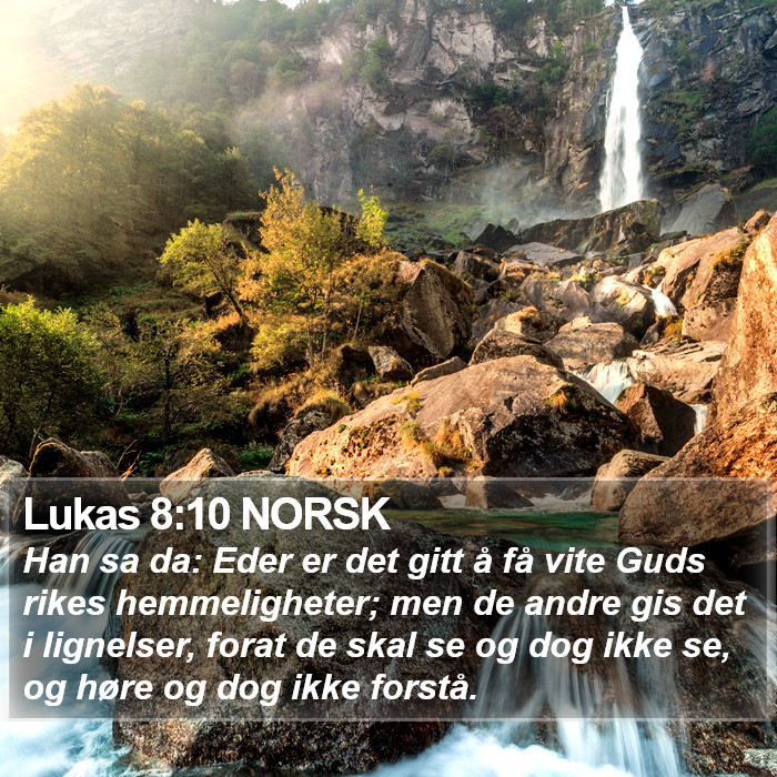 Lukas 8:10 NORSK Bible Study