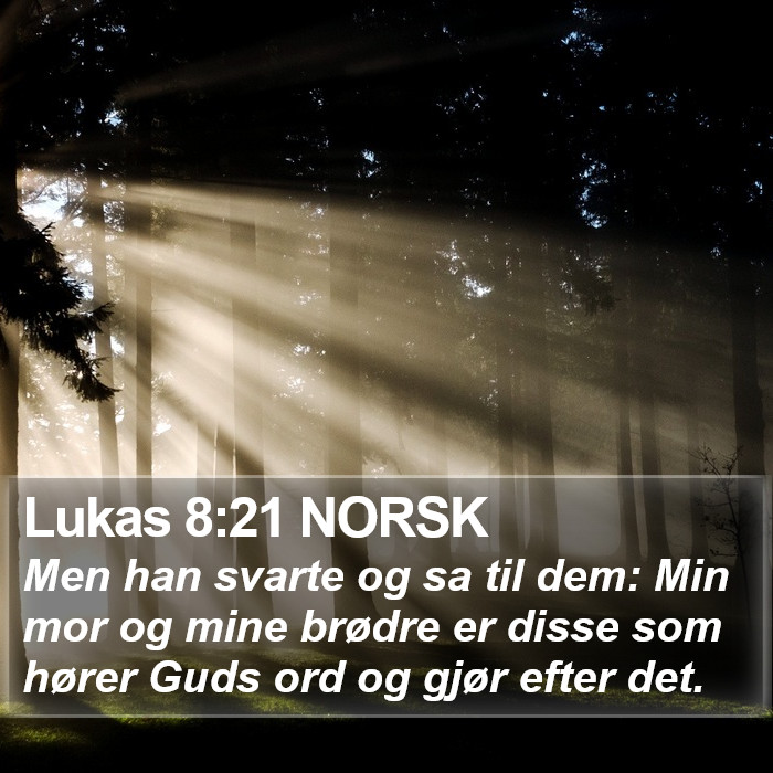 Lukas 8:21 NORSK Bible Study