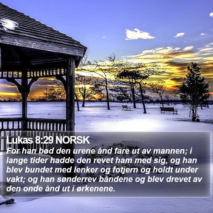 Lukas 8:29 NORSK Bible Study