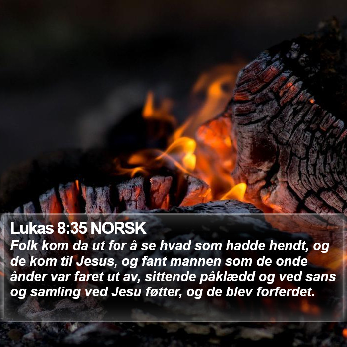 Lukas 8:35 NORSK Bible Study