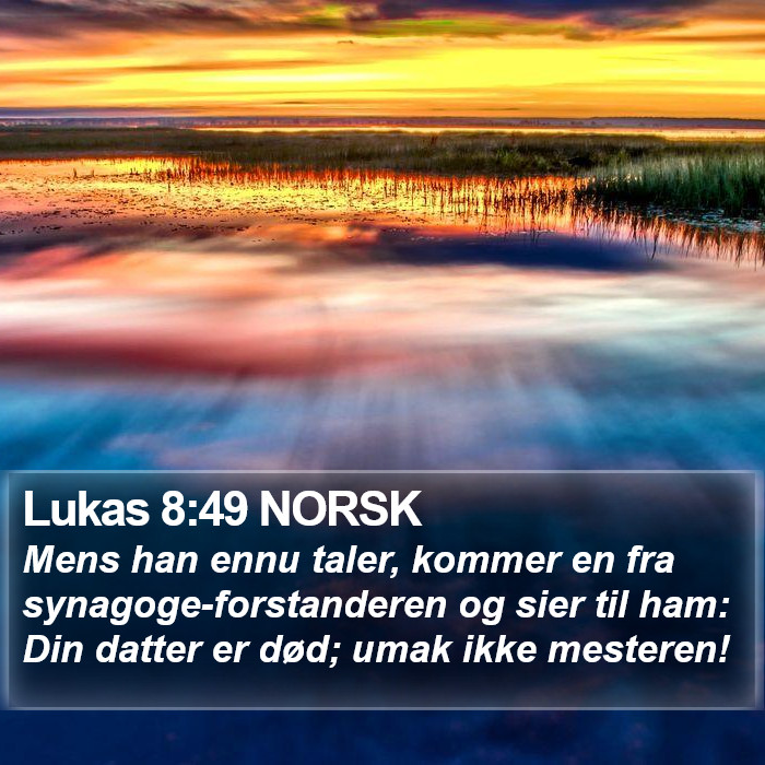 Lukas 8:49 NORSK Bible Study