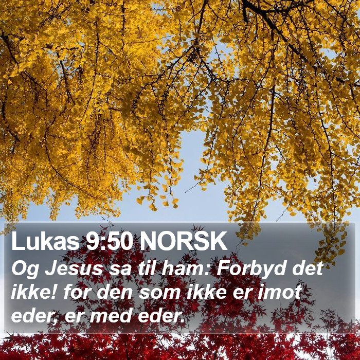 Lukas 9:50 NORSK Bible Study