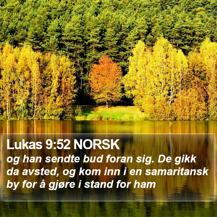 Lukas 9:52 NORSK Bible Study