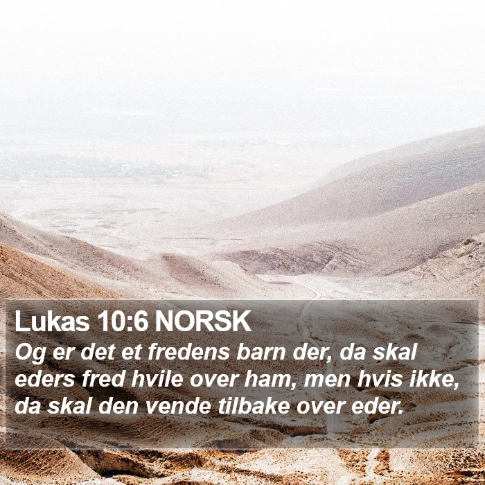 Lukas 10:6 NORSK Bible Study
