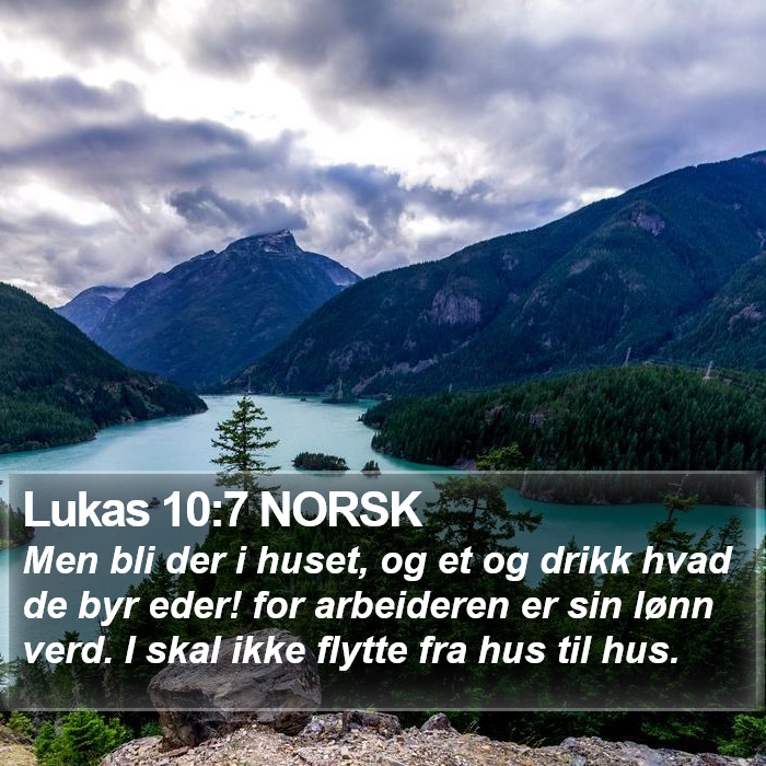 Lukas 10:7 NORSK Bible Study