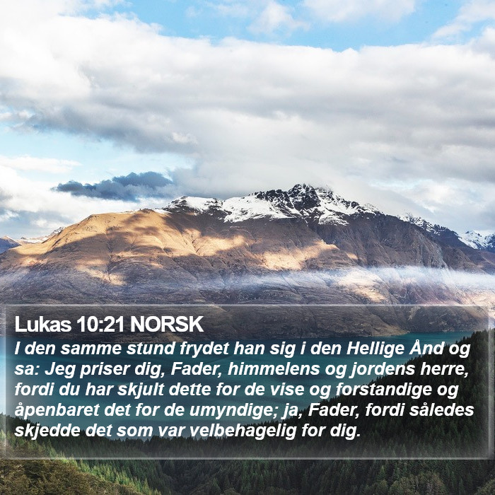 Lukas 10:21 NORSK Bible Study