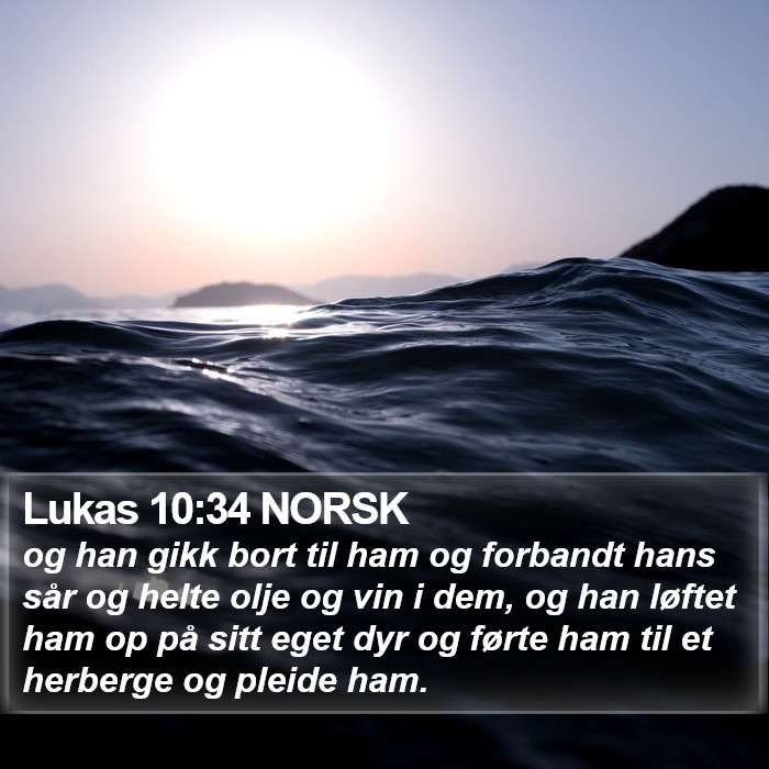 Lukas 10:34 NORSK Bible Study