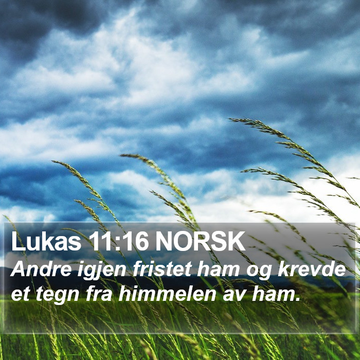 Lukas 11:16 NORSK Bible Study
