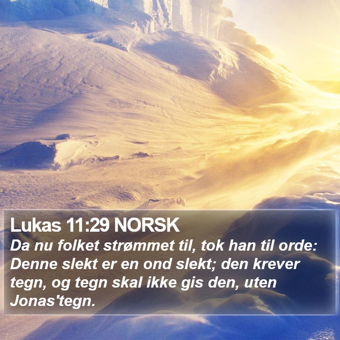 Lukas 11:29 NORSK Bible Study