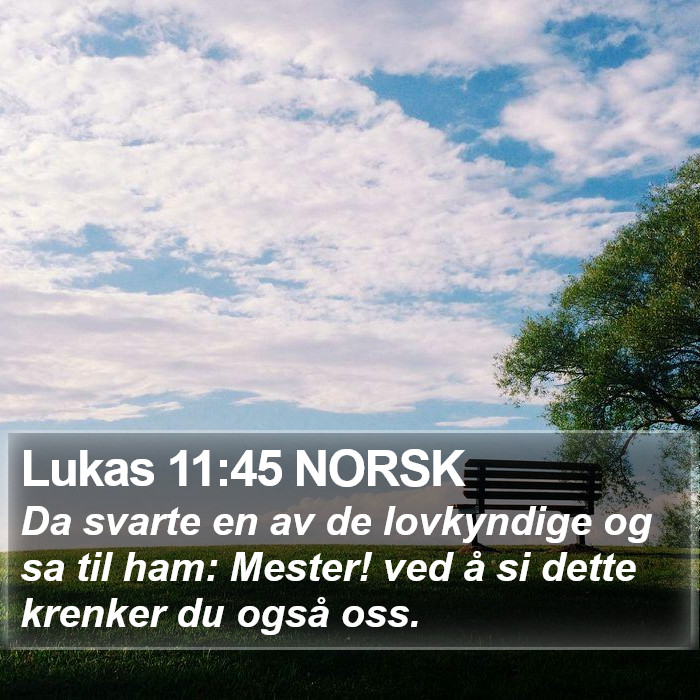 Lukas 11:45 NORSK Bible Study