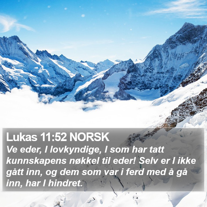 Lukas 11:52 NORSK Bible Study
