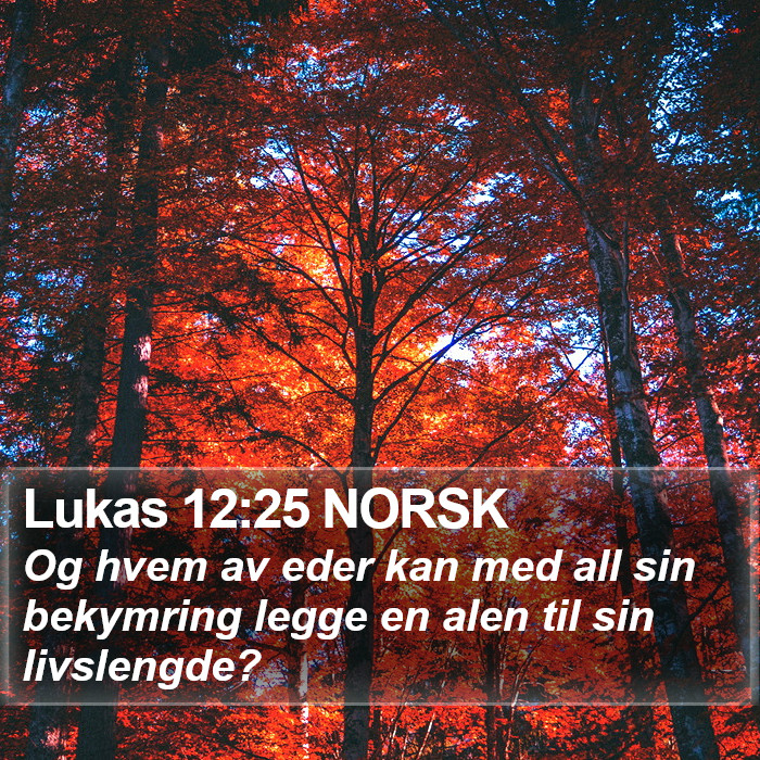 Lukas 12:25 NORSK Bible Study