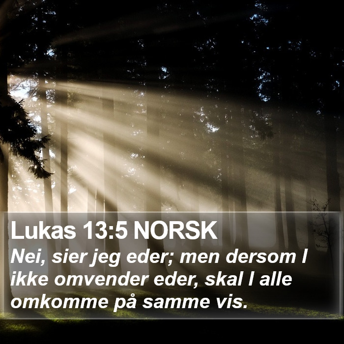 Lukas 13:5 NORSK Bible Study