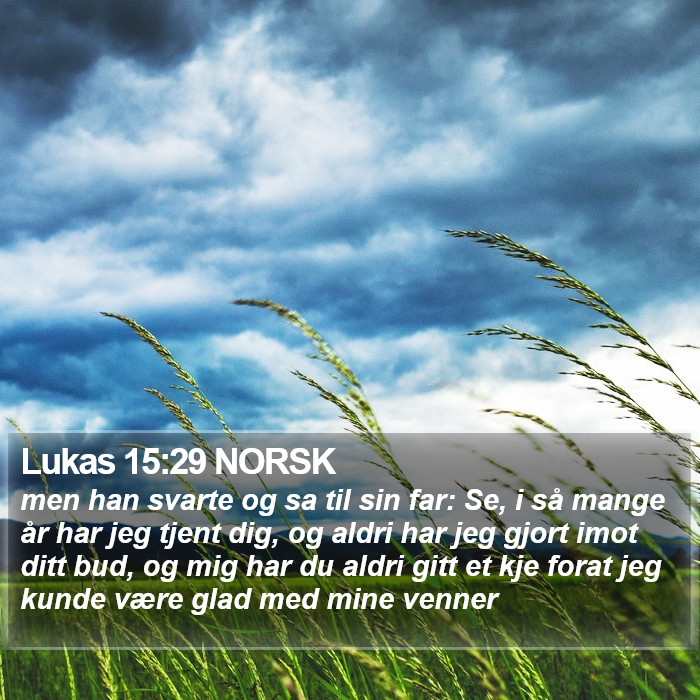 Lukas 15:29 NORSK Bible Study