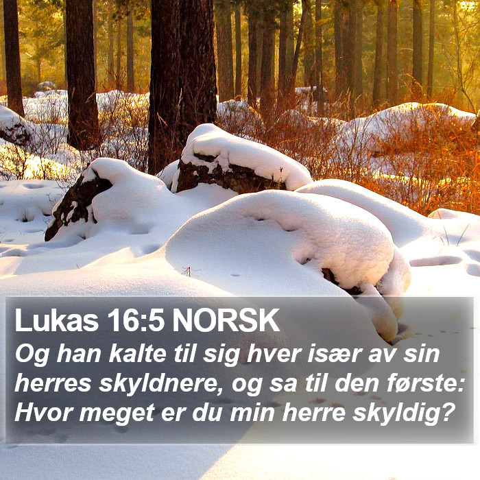 Lukas 16:5 NORSK Bible Study