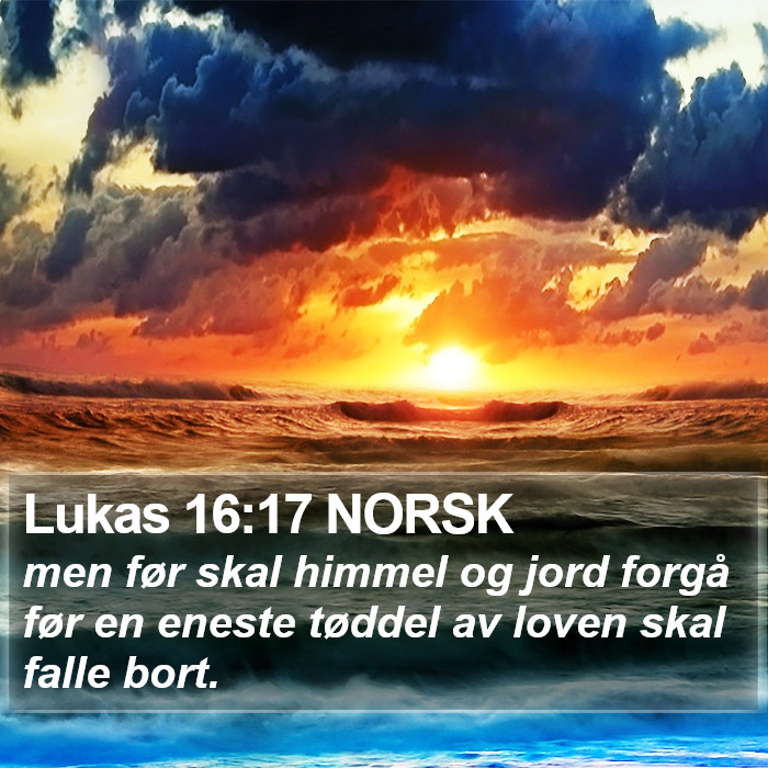 Lukas 16:17 NORSK Bible Study
