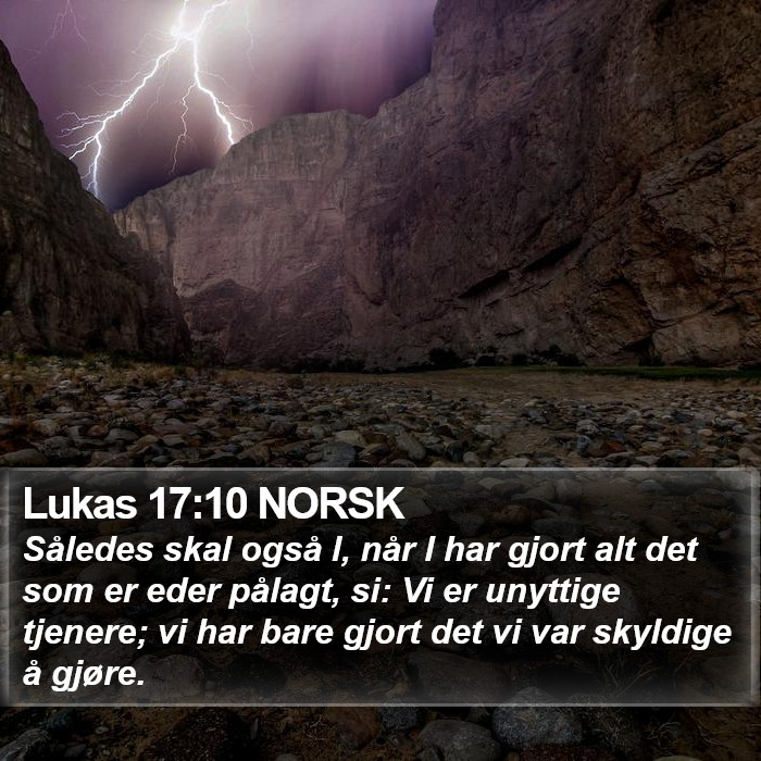 Lukas 17:10 NORSK Bible Study