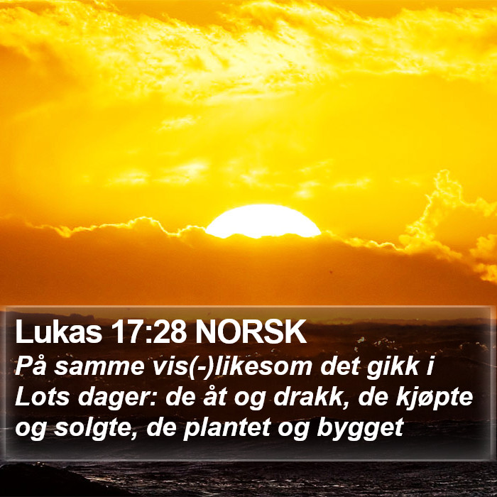 Lukas 17:28 NORSK Bible Study
