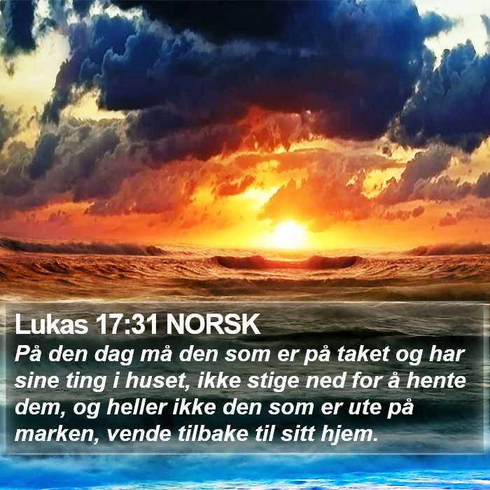 Lukas 17:31 NORSK Bible Study