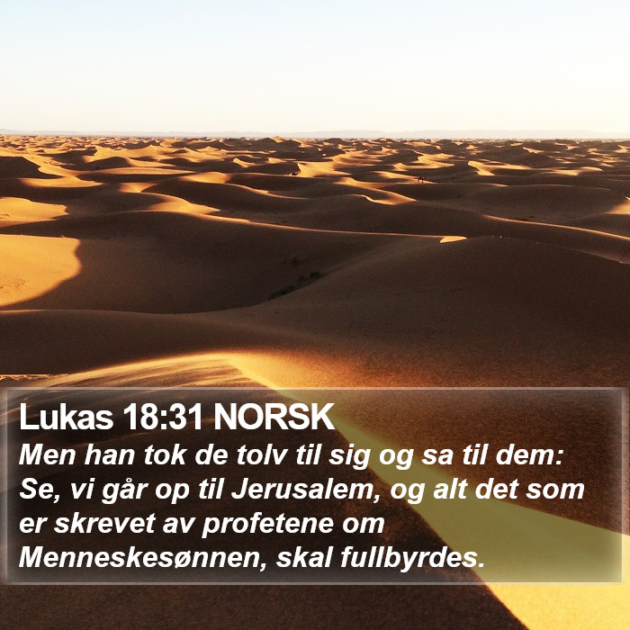 Lukas 18:31 NORSK Bible Study