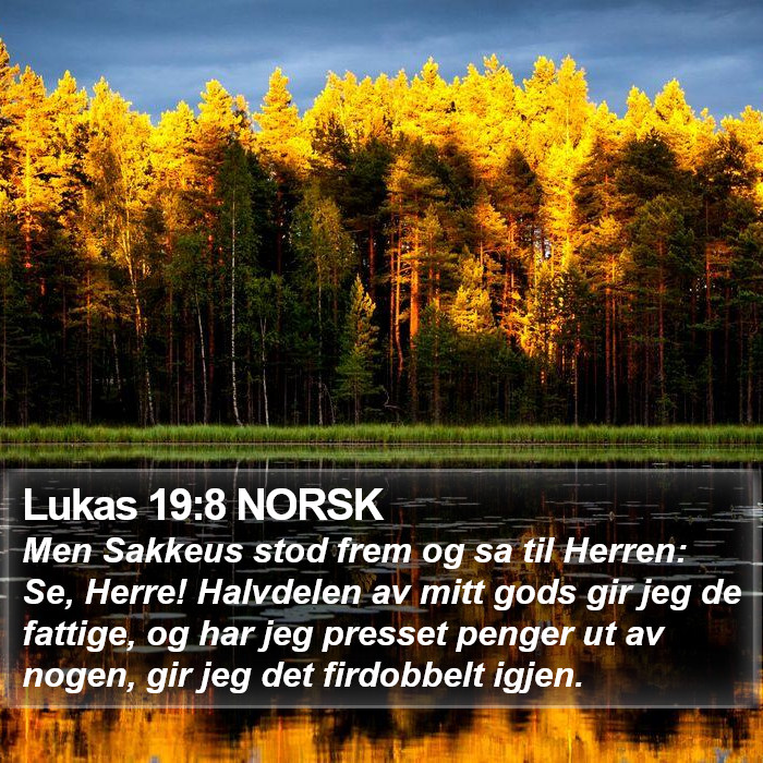 Lukas 19:8 NORSK Bible Study