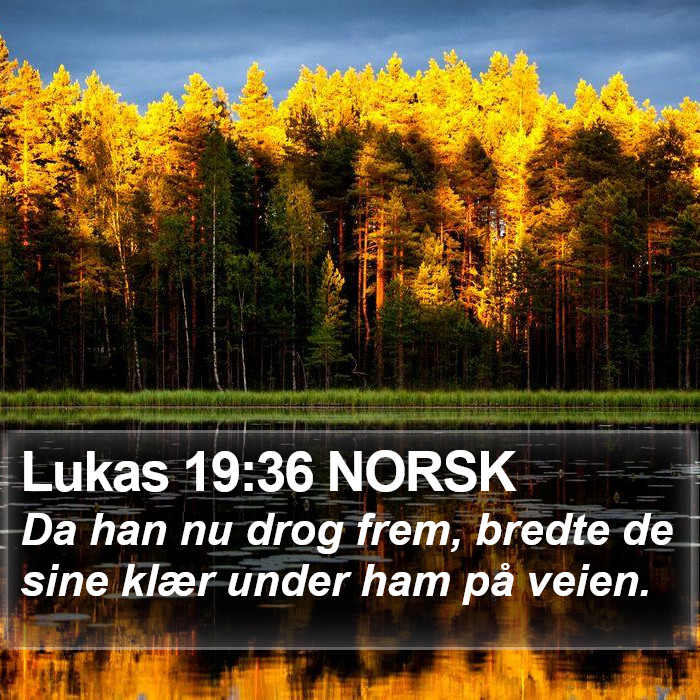 Lukas 19:36 NORSK Bible Study