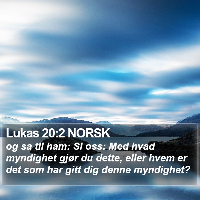 Lukas 20:2 NORSK Bible Study