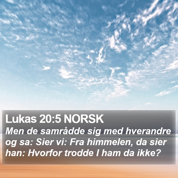 Lukas 20:5 NORSK Bible Study