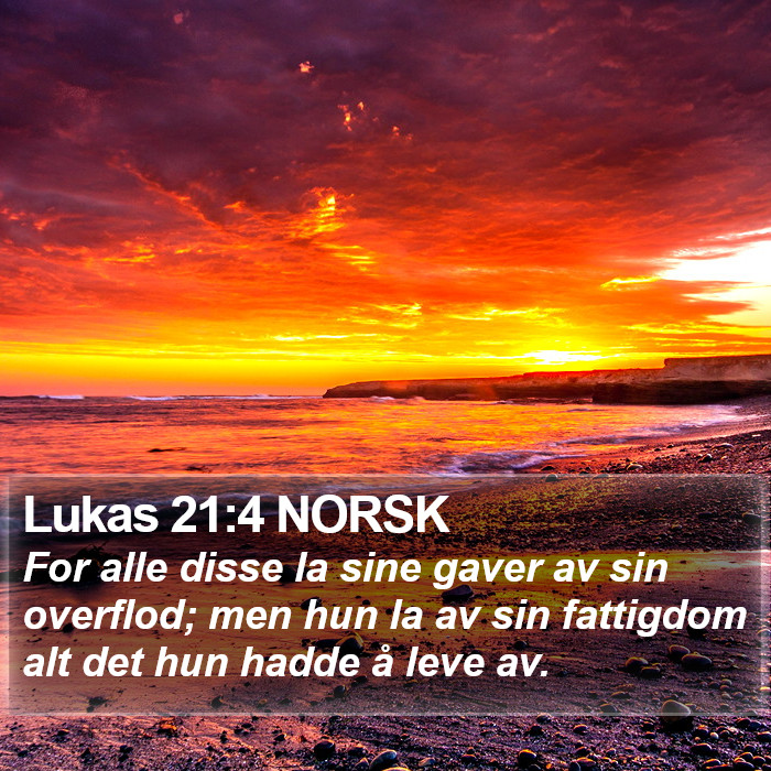 Lukas 21:4 NORSK Bible Study