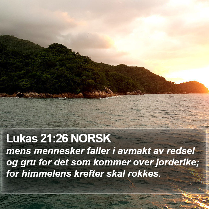 Lukas 21:26 NORSK Bible Study