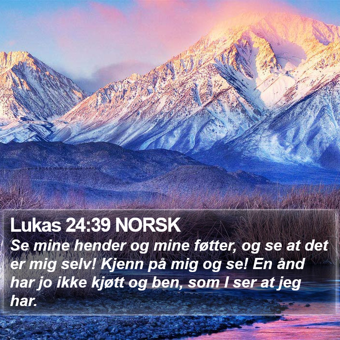 Lukas 24:39 NORSK Bible Study