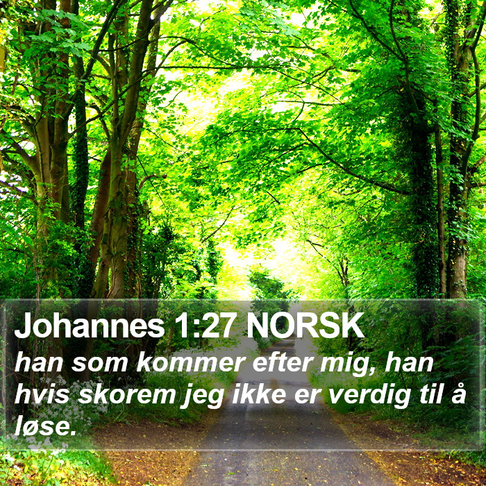 Johannes 1:27 NORSK Bible Study