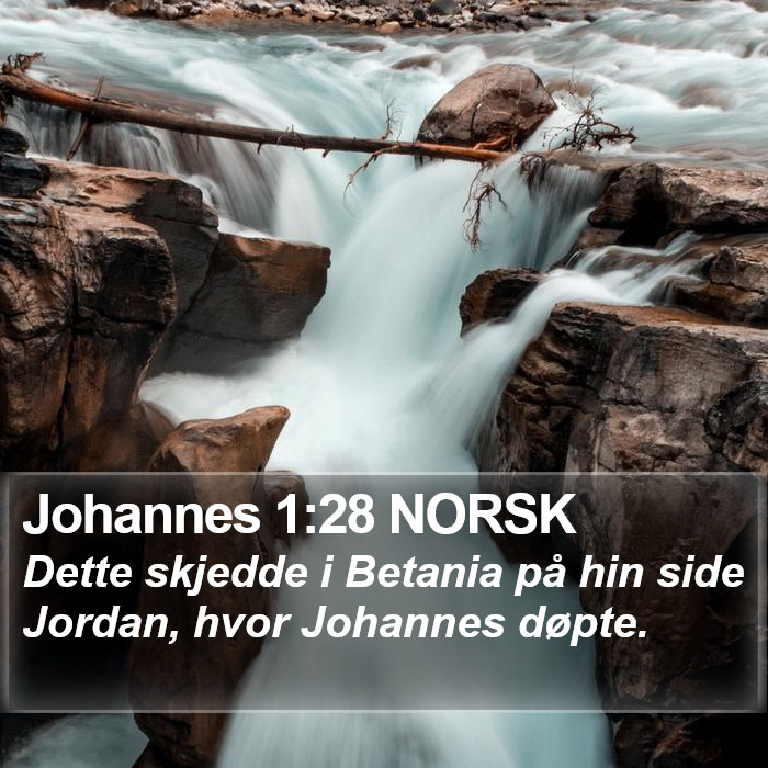 Johannes 1:28 NORSK Bible Study