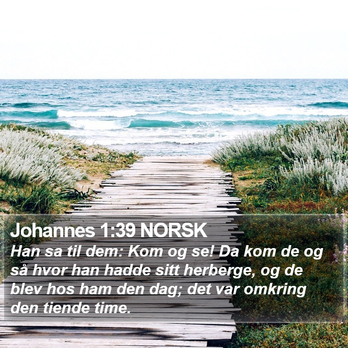 Johannes 1:39 NORSK Bible Study