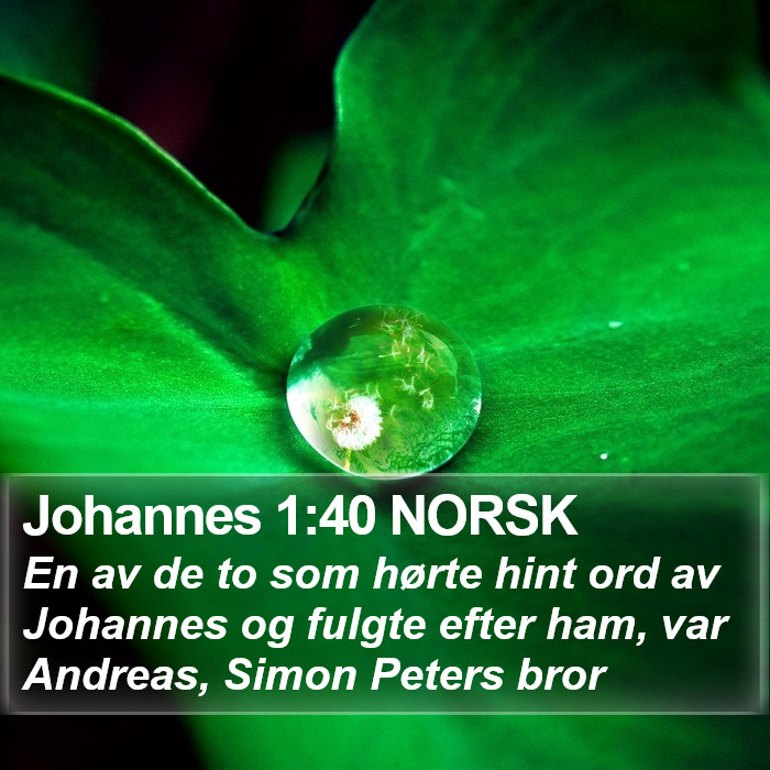 Johannes 1:40 NORSK Bible Study