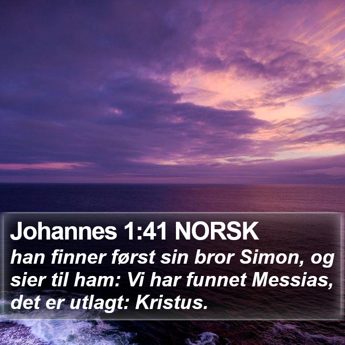 Johannes 1:41 NORSK Bible Study