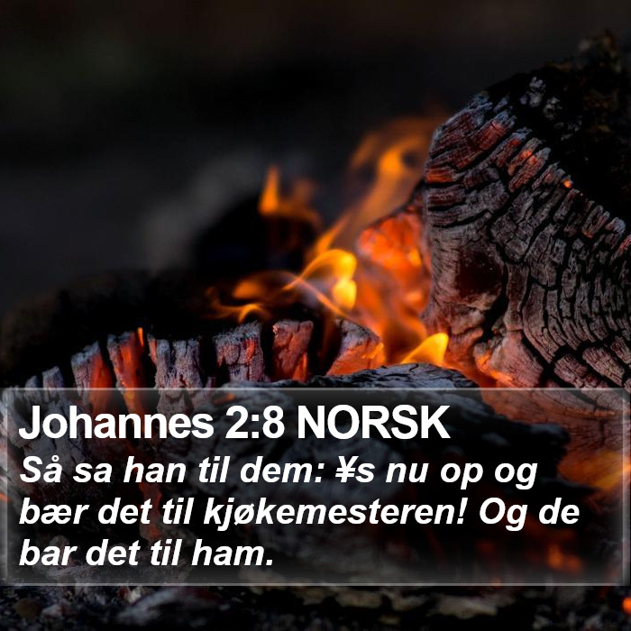 Johannes 2:8 NORSK Bible Study