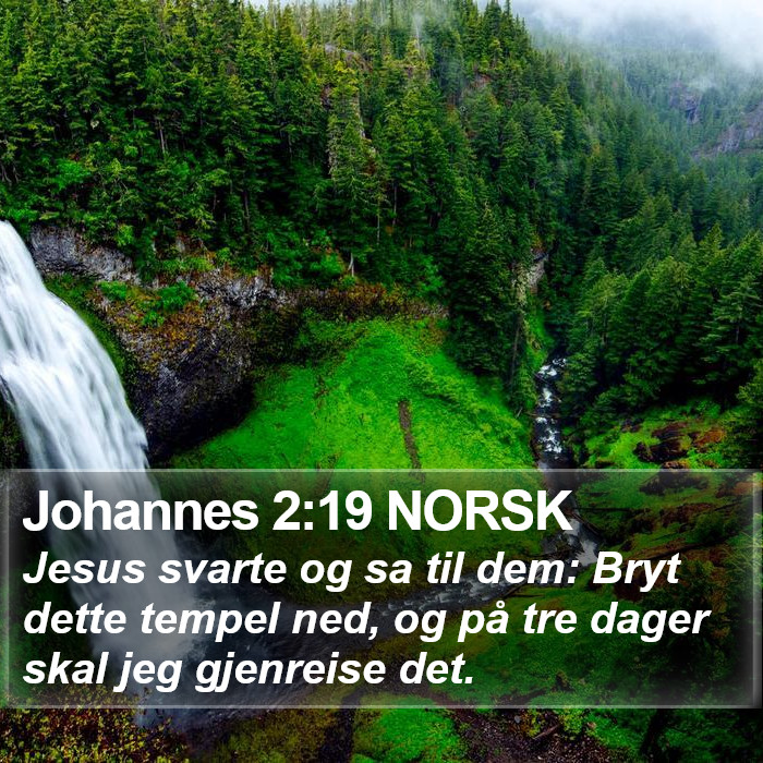 Johannes 2:19 NORSK Bible Study