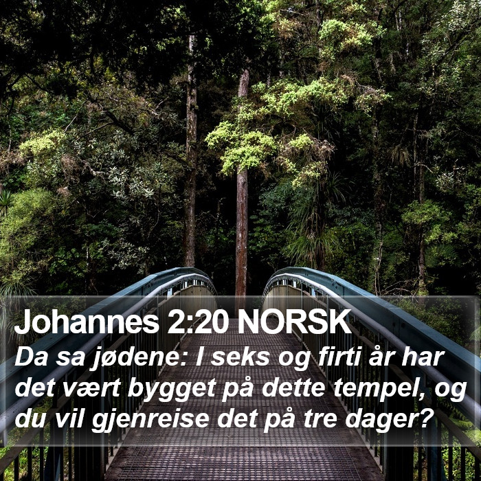 Johannes 2:20 NORSK Bible Study