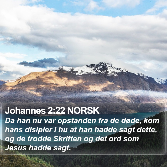 Johannes 2:22 NORSK Bible Study