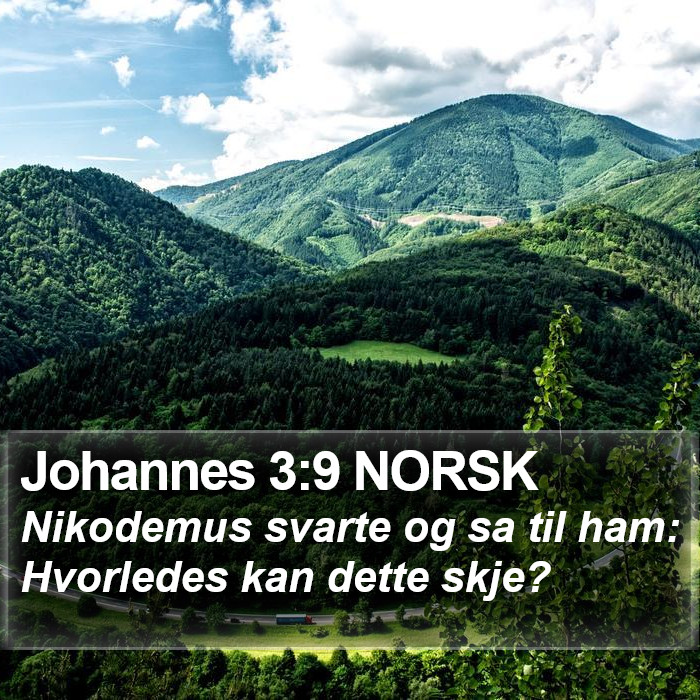 Johannes 3:9 NORSK Bible Study