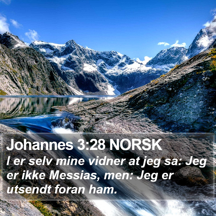 Johannes 3:28 NORSK Bible Study