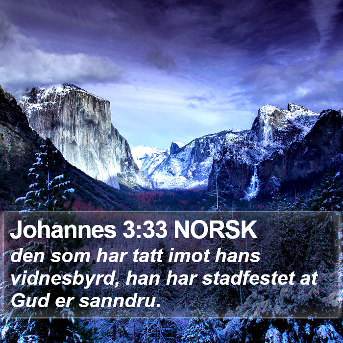 Johannes 3:33 NORSK Bible Study